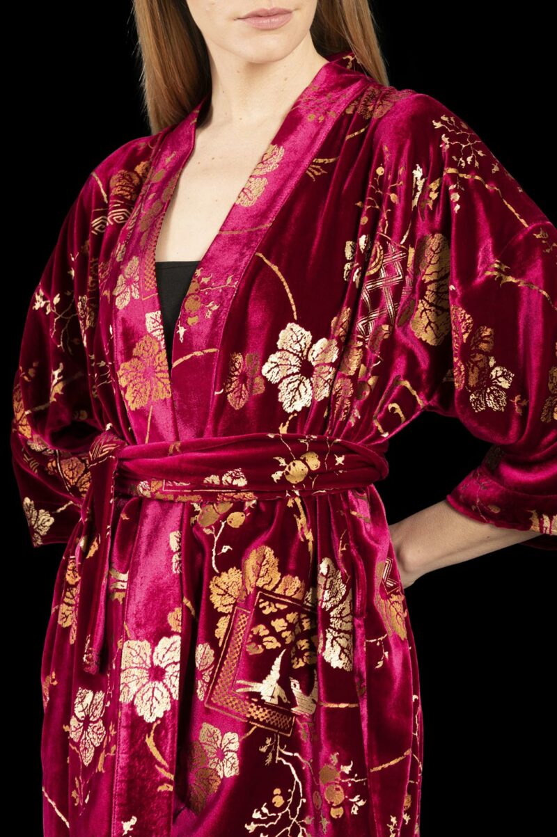 Fortuny Isabel | Printed velvet Kimono Coat