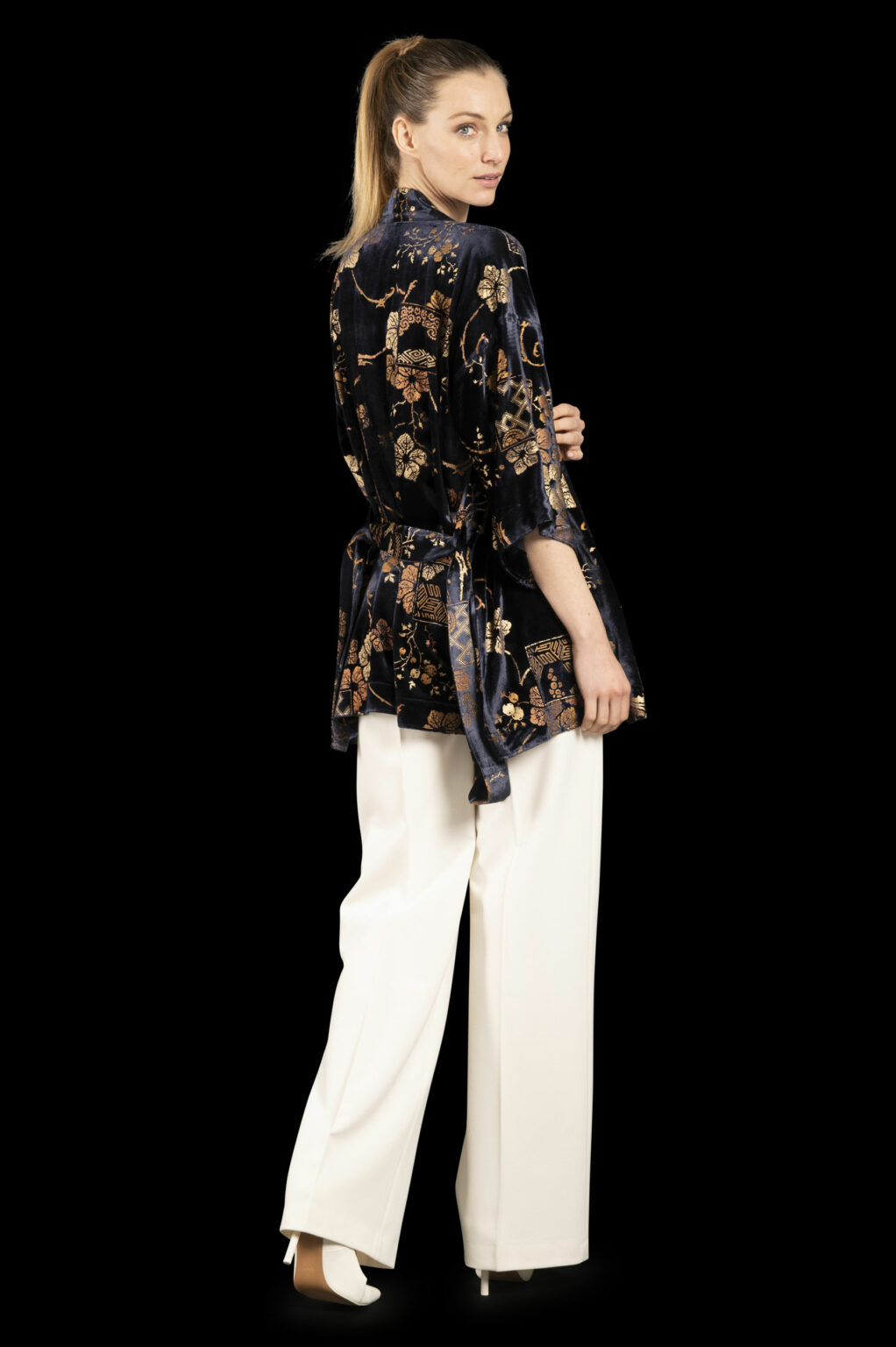 Fortuny Isabel | Printed velvet Kimono Coat