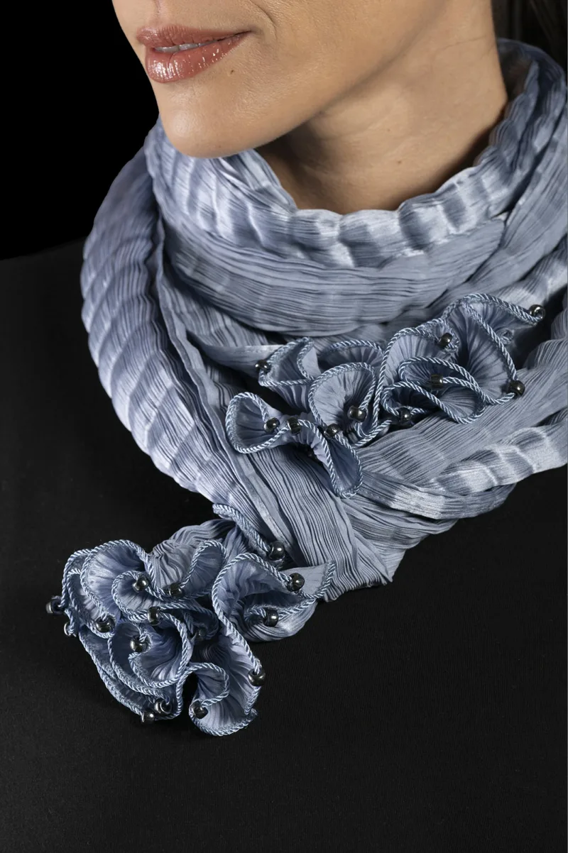 Fortuny pleated silk scarf