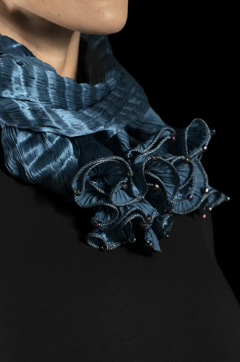 Fortuny pleated silk scarf