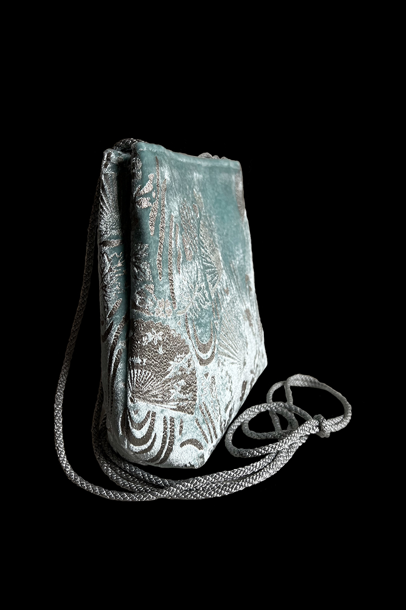 Fortuny Gioia hand printed velvet bag