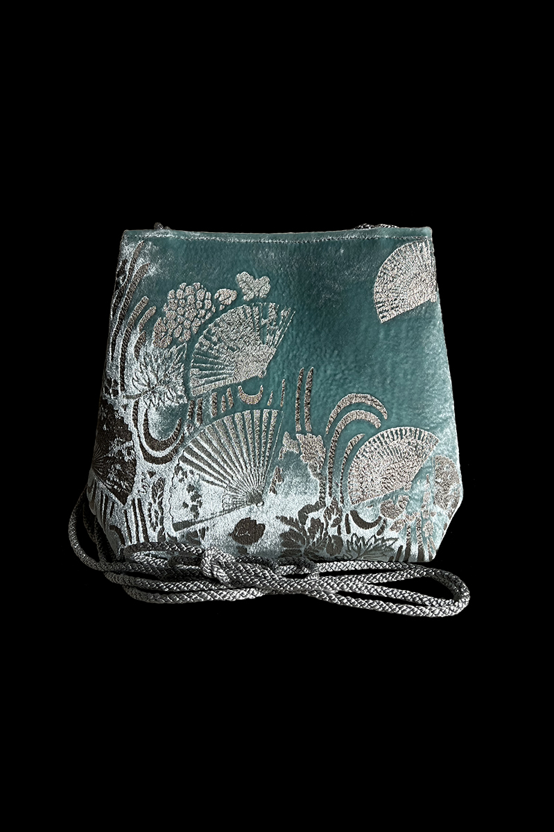 Fortuny Gioia hand printed velvet bag