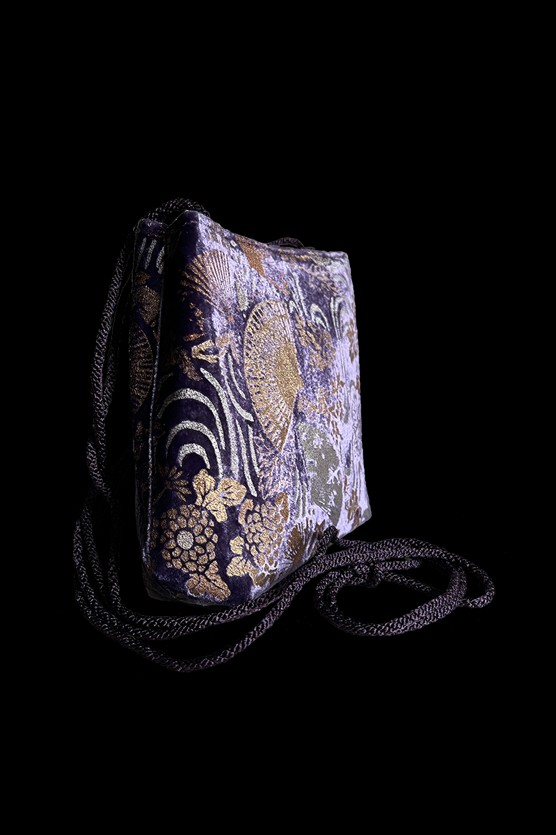 Fortuny Gioia hand printed velvet bag