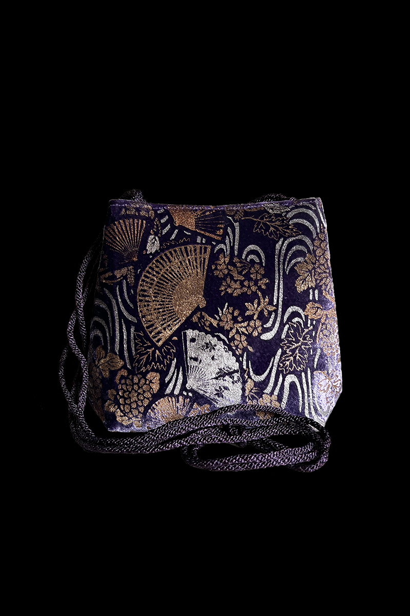 Fortuny Gioia hand printed velvet bag