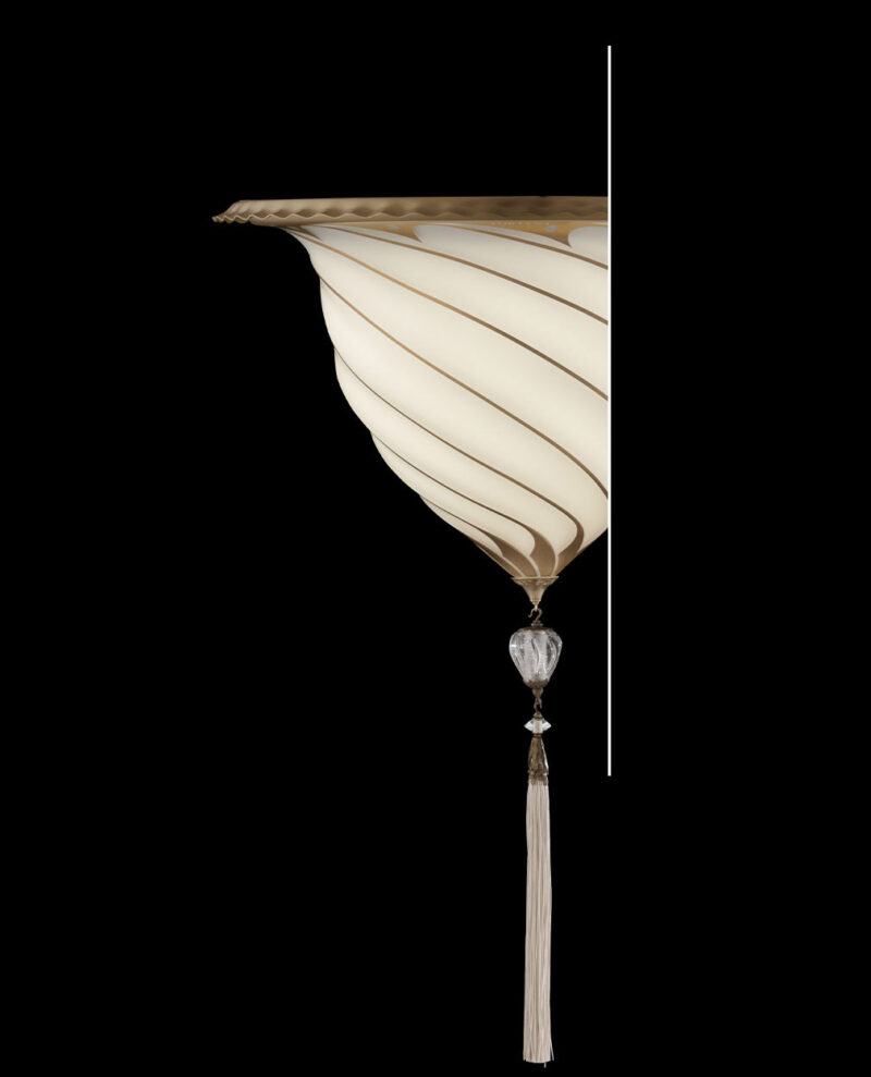 Fortuny Samarkanda Vogue wall ivory glass lamp applique